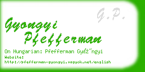 gyongyi pfefferman business card